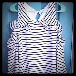 Cold shoulder dress shirt